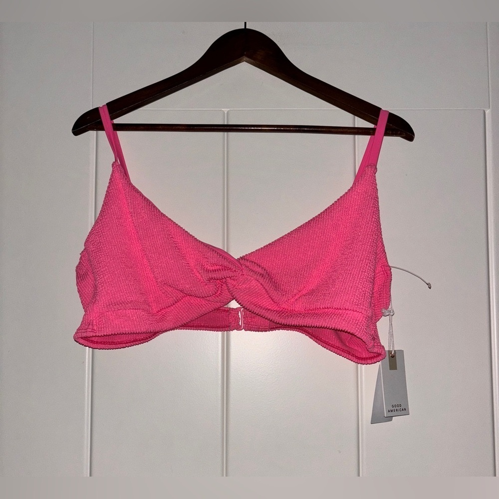 Good American Women Always Fit Sculpt Twist Bikini Top Swim Stretch‎ NEW 18/20W